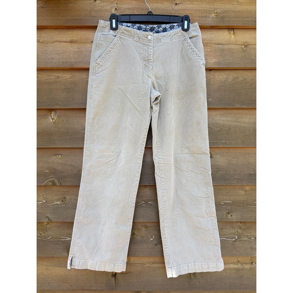 Horny Toad beige corduroy straight leg pants size 6